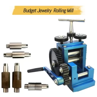 76mm Economy Rolling Mill for Jewelry - Includes 5 Interchangeable Rollers | Sheet, Wire, and Design Rolling Tool